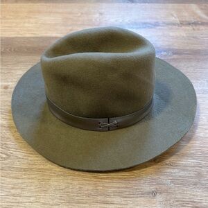 Hatattack Wool Wide-Brim Hat in Olive